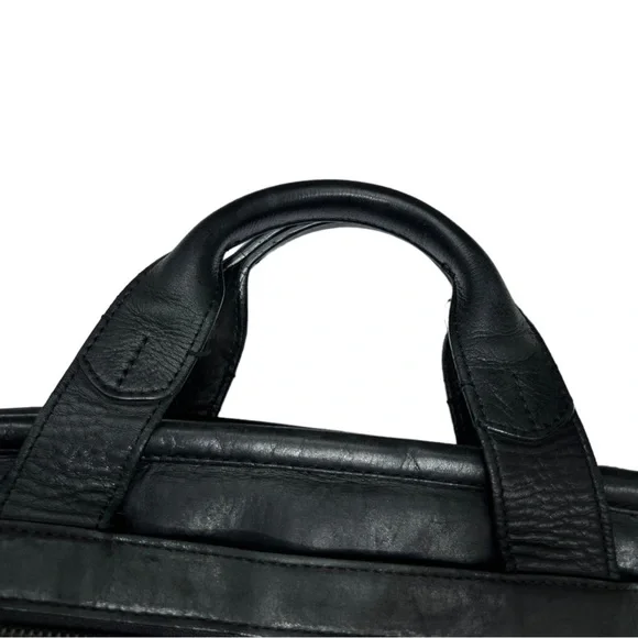 Tumi 96111DH ALPHA Slim Large Screen Black Leather Portfolio Briefcase Laptop​ - Picture 8 of 16